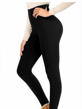 High-Waist Halara Fleece Lined large leggings. Cold Weather water resistant